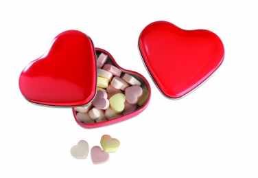 Logotrade corporate gift picture of: Heart tin box with candies