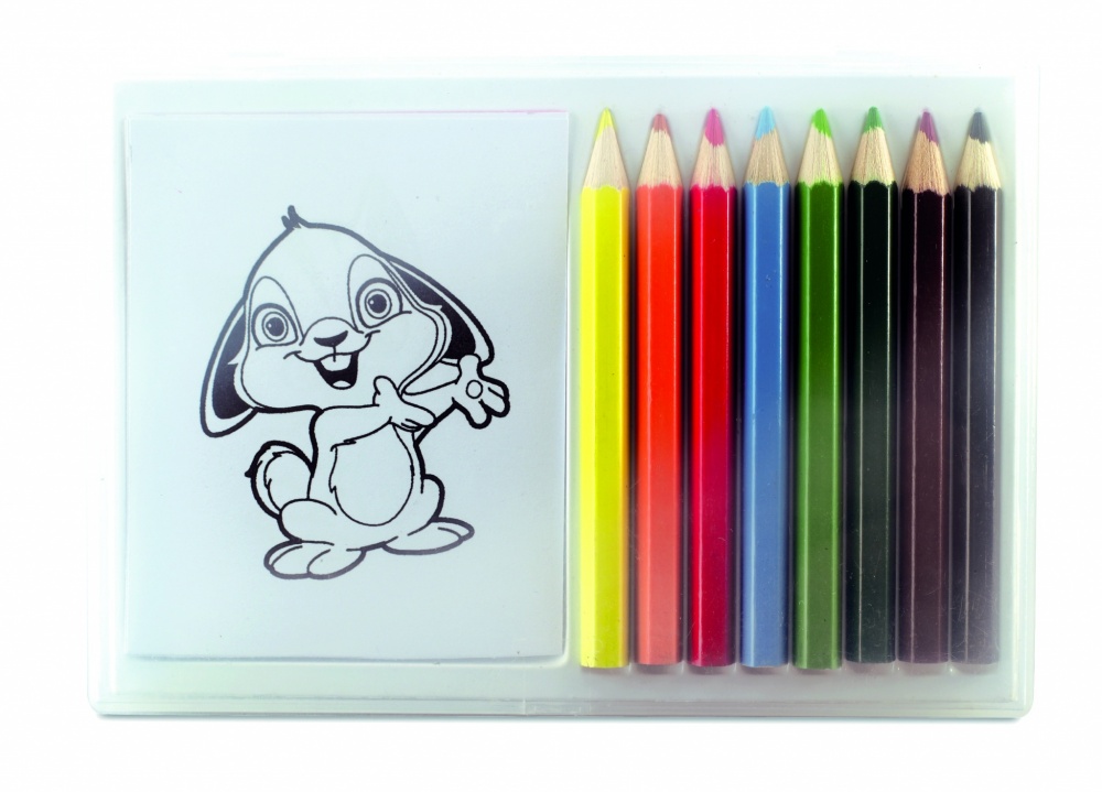Logo trade advertising products picture of: Wooden pencil colouring set
