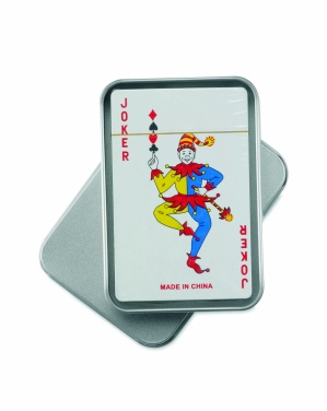 Logo trade promotional items image of: Playing cards in tin box
