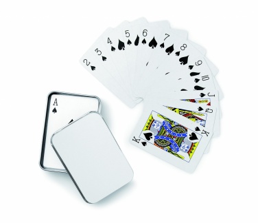 Logo trade corporate gifts image of: Playing cards in tin box