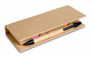 Logo trade promotional items picture of: Sticky memo set recycked w/pen