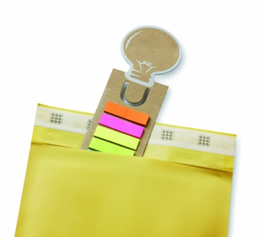 Logo trade advertising products image of: Bookmark with sticky memo pad