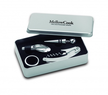 Logo trade promotional giveaways image of: Wine  set in tin box
