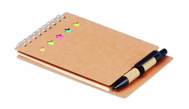 Logo trade advertising products image of: Notepad with pen and memo pad