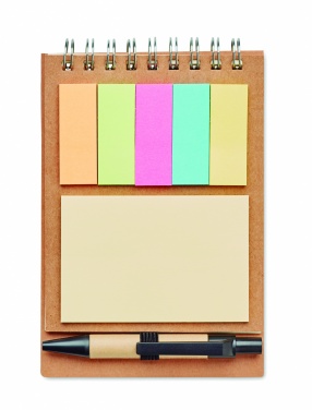Logo trade business gift photo of: Notepad with pen and memo pad