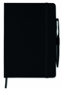 Logo trade promotional giveaway photo of: A5 notebook with pen 72 lined