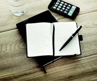 Logo trade promotional giveaway photo of: A5 notebook with pen 72 lined