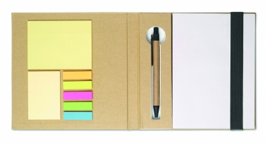 Logo trade promotional merchandise picture of: Notebook with memo set and pen