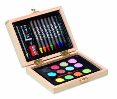 Logo trade promotional items picture of: Painting set in wooden box