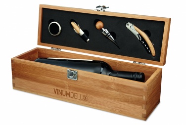 Logo trade promotional giveaway photo of: Wine set in bamboo box