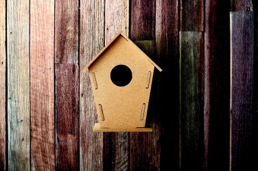 Logo trade promotional products image of: Wooden bird house