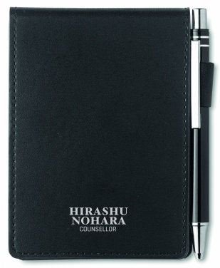 Logotrade business gift image of: A7 notepad in PU pouch w/pen