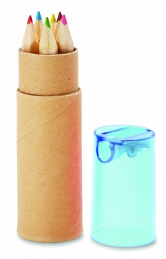 Logo trade promotional giveaways picture of: 6 coloured pencils