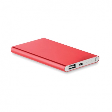 Logo trade promotional products picture of: Flat power bank 4000 mAh