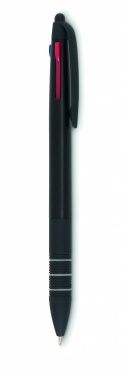 Logo trade promotional item photo of: 3 colour ink pen with stylus