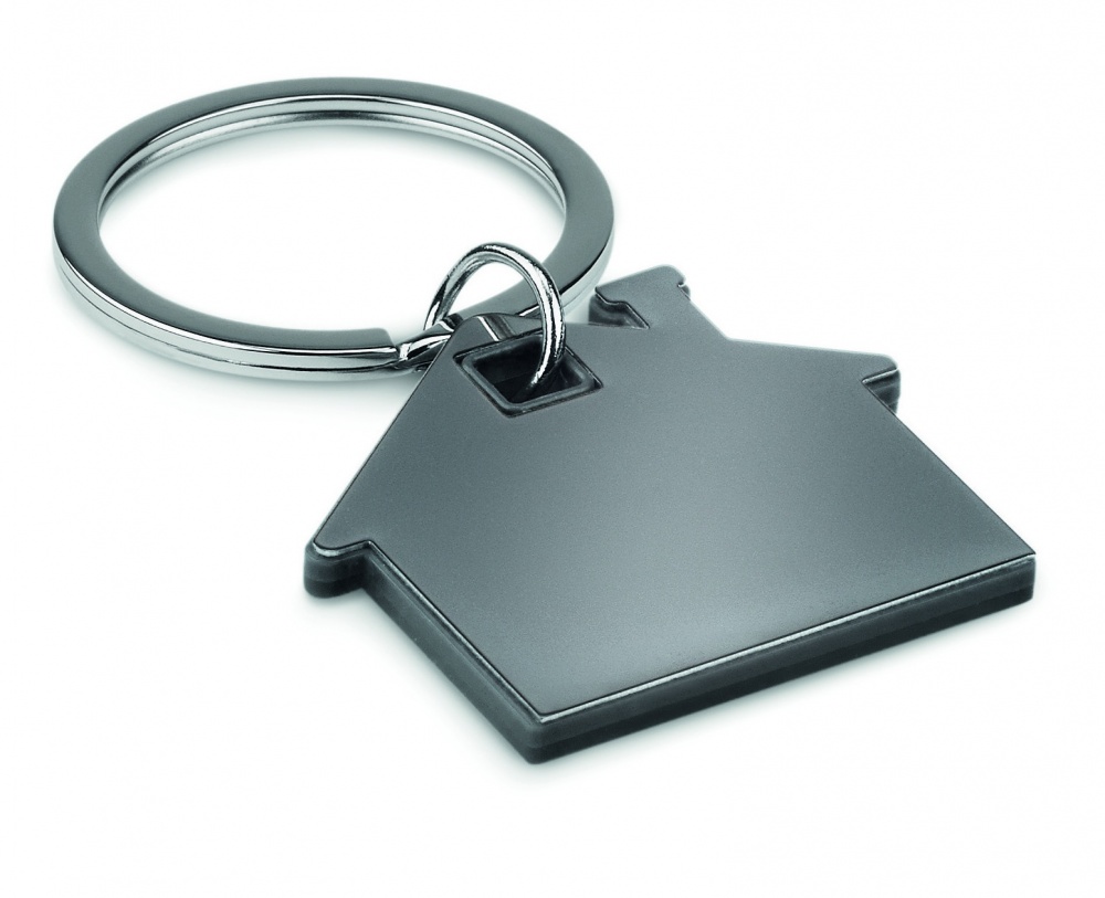 Logotrade promotional gift picture of: House shape plastic key ring Rezekne