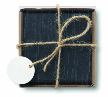 Logo trade promotional merchandise image of: Slate coasters with EVA bottom