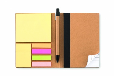 Logo trade promotional merchandise picture of: Notebook w/pen & memo pad