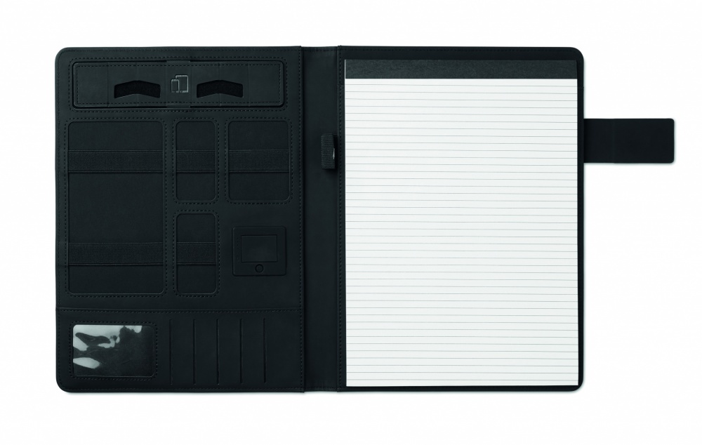 Logo trade promotional giveaway photo of: A4 folder with power bank