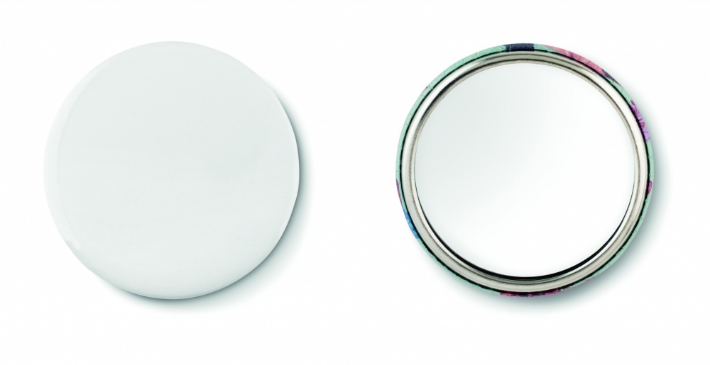Logo trade promotional gifts image of: Mirror button metal