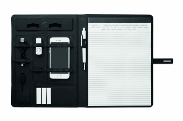 Logo trade promotional items image of: A4 folder w/wireless charger5W