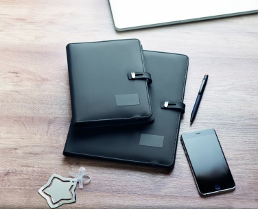 Logo trade promotional gifts image of: A4 folder w/wireless charger5W
