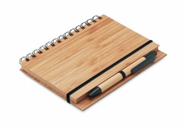 Logotrade promotional merchandise picture of: Bamboo notebook with pen lined BAMBLOC
