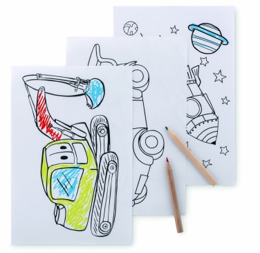 Logo trade corporate gifts image of: Colouring set with 6 pencils