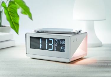 Logotrade promotional items photo of: LED clock & wireless charger5W