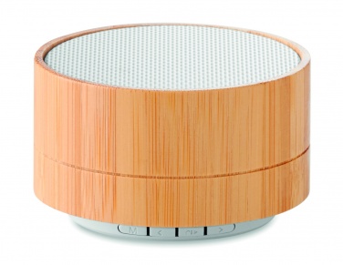Logo trade promotional gifts image of: 3W Bamboo wireless speaker