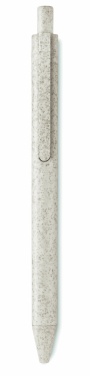 Logo trade promotional items image of: Wheat Straw/ABS push type pen