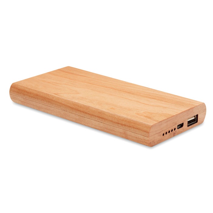 Logotrade promotional item picture of: Power bank 4000 mAh Bamboo ARENA POWER