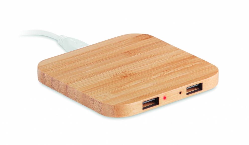 Logotrade business gift image of: Bamboo wireless charge pad 5W