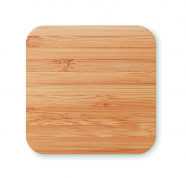 Logo trade corporate gift photo of: Bamboo wireless charge pad 5W