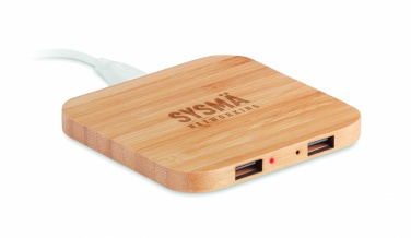 Logotrade promotional product image of: Bamboo wireless charge pad 5W