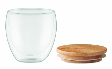 Logo trade business gift photo of: Double wall glass 250ml Hamburg