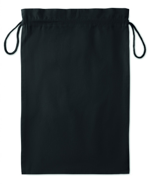 Logotrade promotional product image of: Large Cotton draw cord bag black