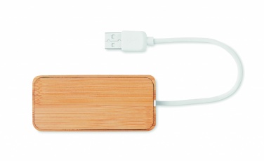 Logotrade promotional giveaway image of: Bamboo USB 3 ports hub