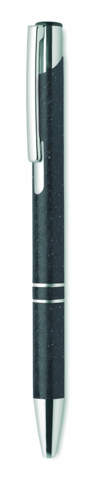 Logo trade promotional giveaways image of: Wheat Straw/ABS push type pen