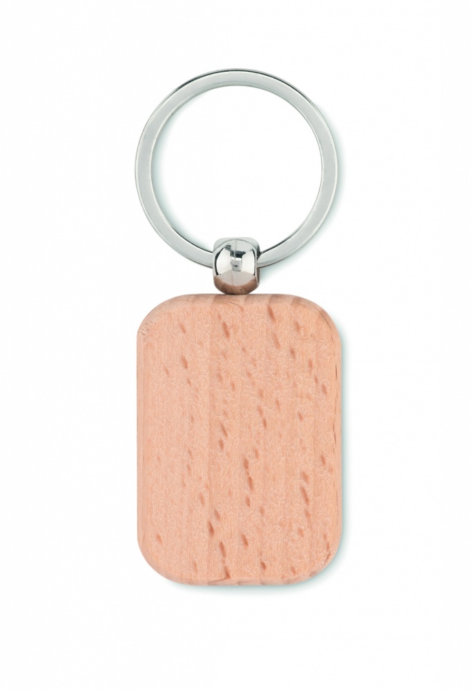 Logotrade promotional gift image of: Rectangular wooden key ring Bauska