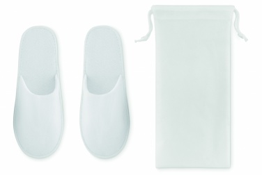 Logo trade promotional merchandise image of: Pair of slippers in pouch