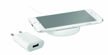 Logo trade promotional merchandise image of: Wireless charger travel set