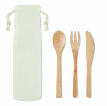 Logo trade advertising products picture of: Bamboo cutlery set