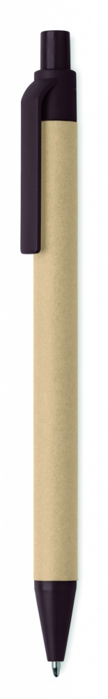 Logo trade promotional giveaways picture of: Push ball pen coffee husk/ABS