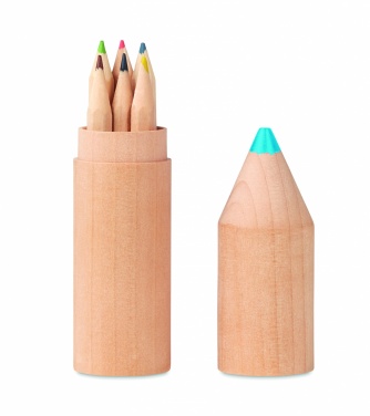 Logo trade promotional giveaways picture of: 6 pencils in wooden box
