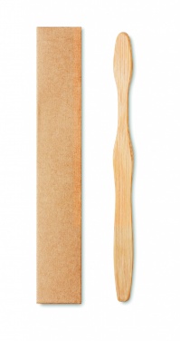 Logo trade advertising product photo of: Bamboo toothbrush in Kraft box