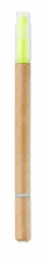 Logo trade promotional merchandise photo of: 2 in 1 carton pen highlighter