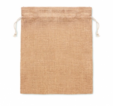 Logotrade promotional item image of: Small jute gift bag 14 x 22 cm