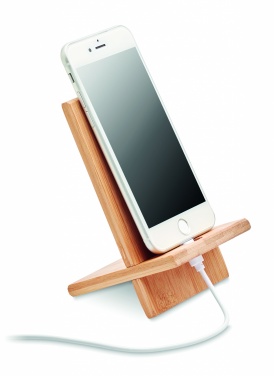 Logotrade promotional products photo of: Bamboo phone stand/ holder WHIPPY