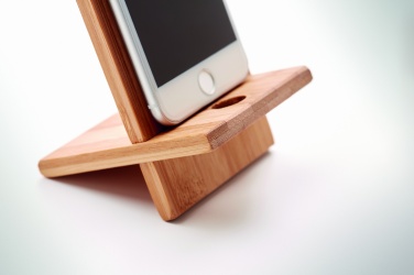 Logotrade promotional gift image of: Bamboo phone stand/ holder WHIPPY